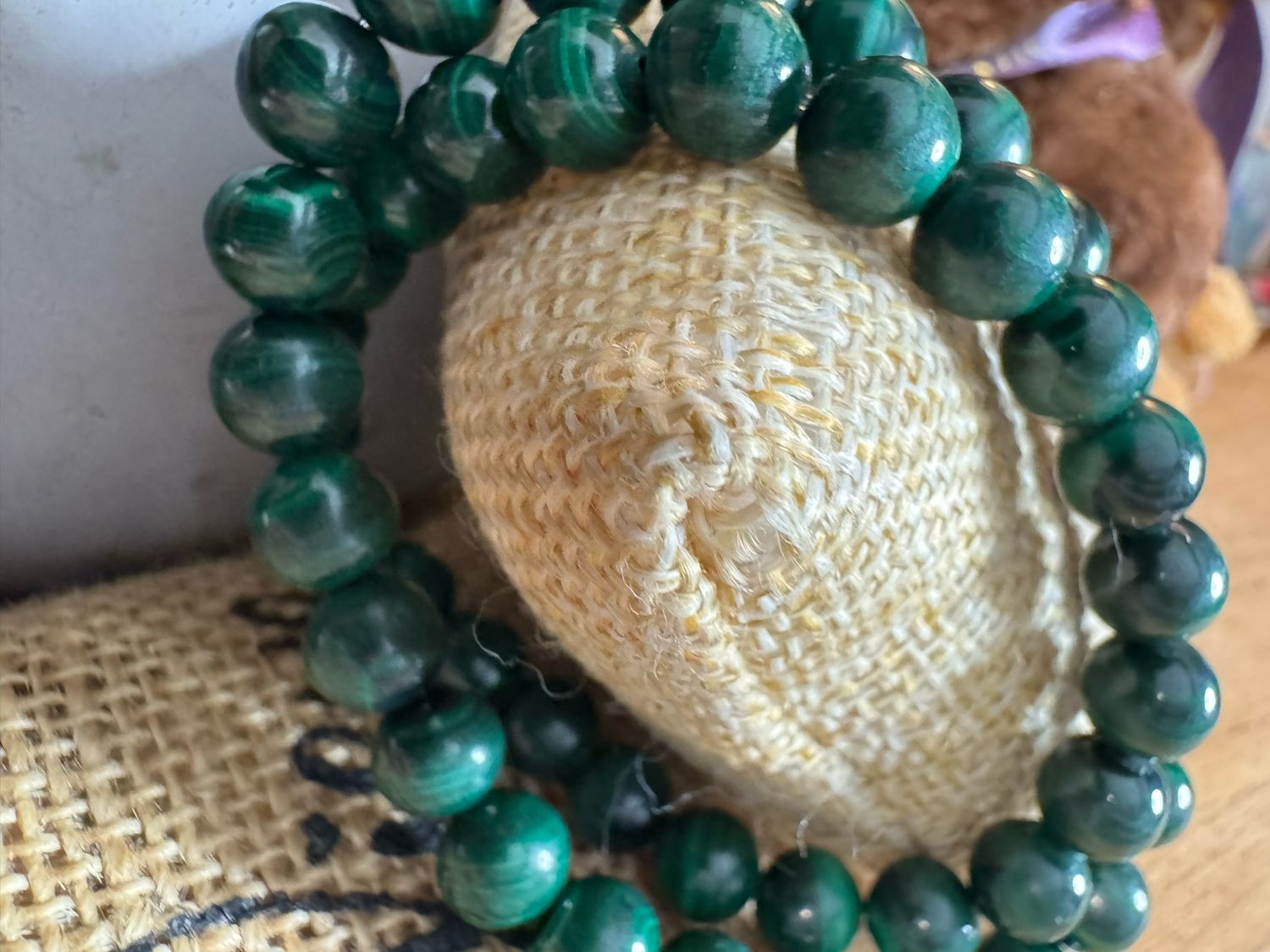 Green Malachite Energy Bracelet – Protection, Growth &amp; Transformation -Anti Anxiety