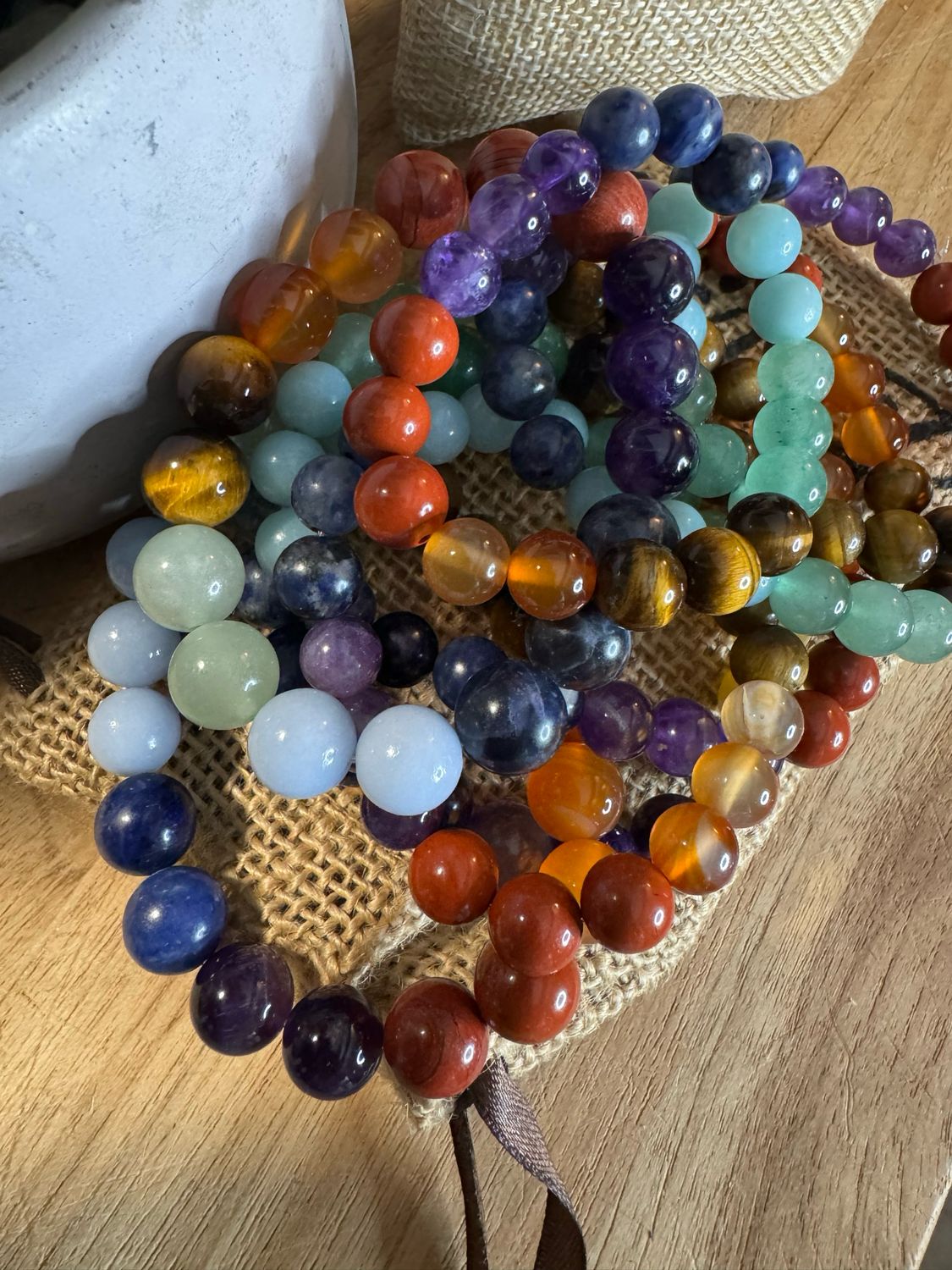 Chakra Healing Bracelet with Natural Gemstones
