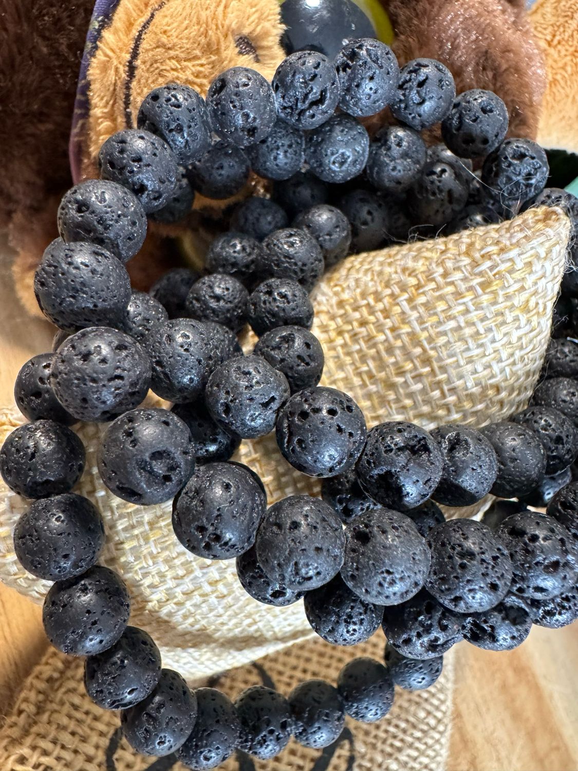 Black Lava Stone Bracelet – Grounding Energy &amp; Aromatherapy Beads