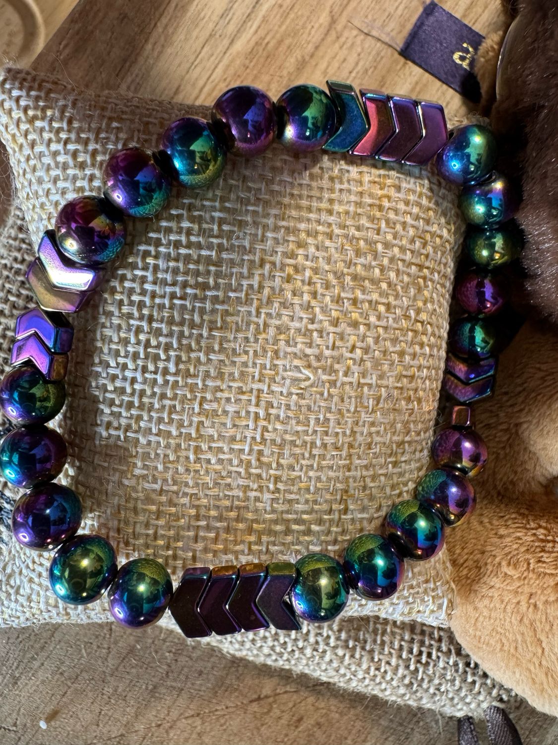Rainbow Hematite Energy Bracelet – Grounding &amp; Aura Protection