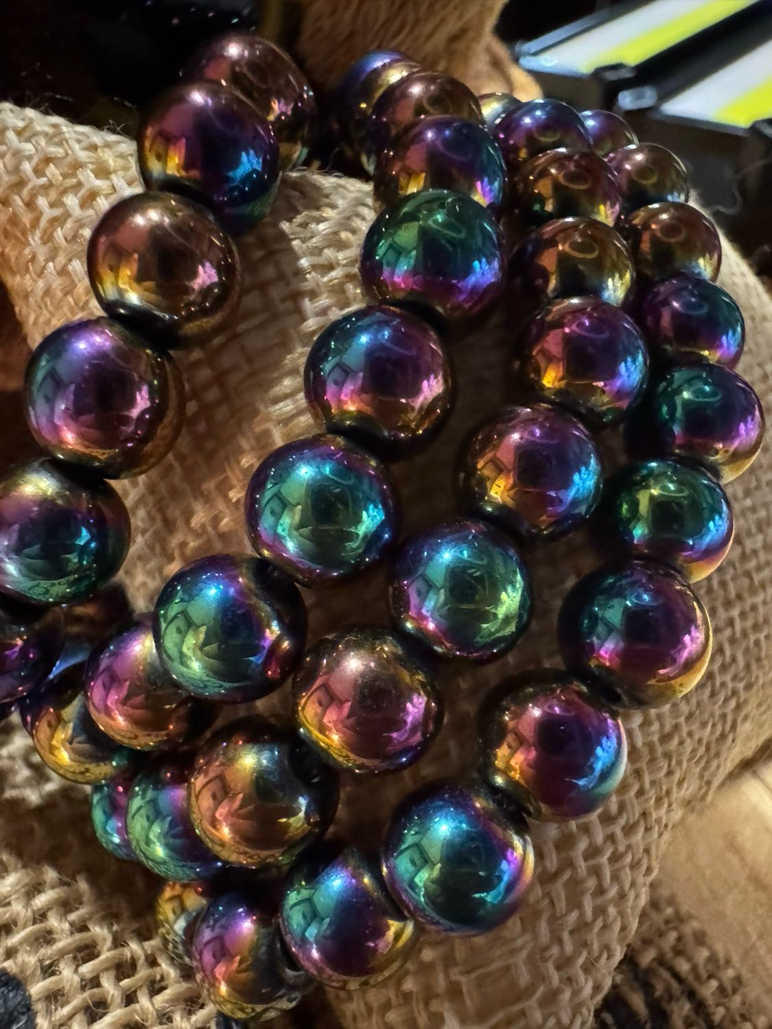 Rainbow Hematite Energy Bracelet – Grounding &amp; Aura Protection