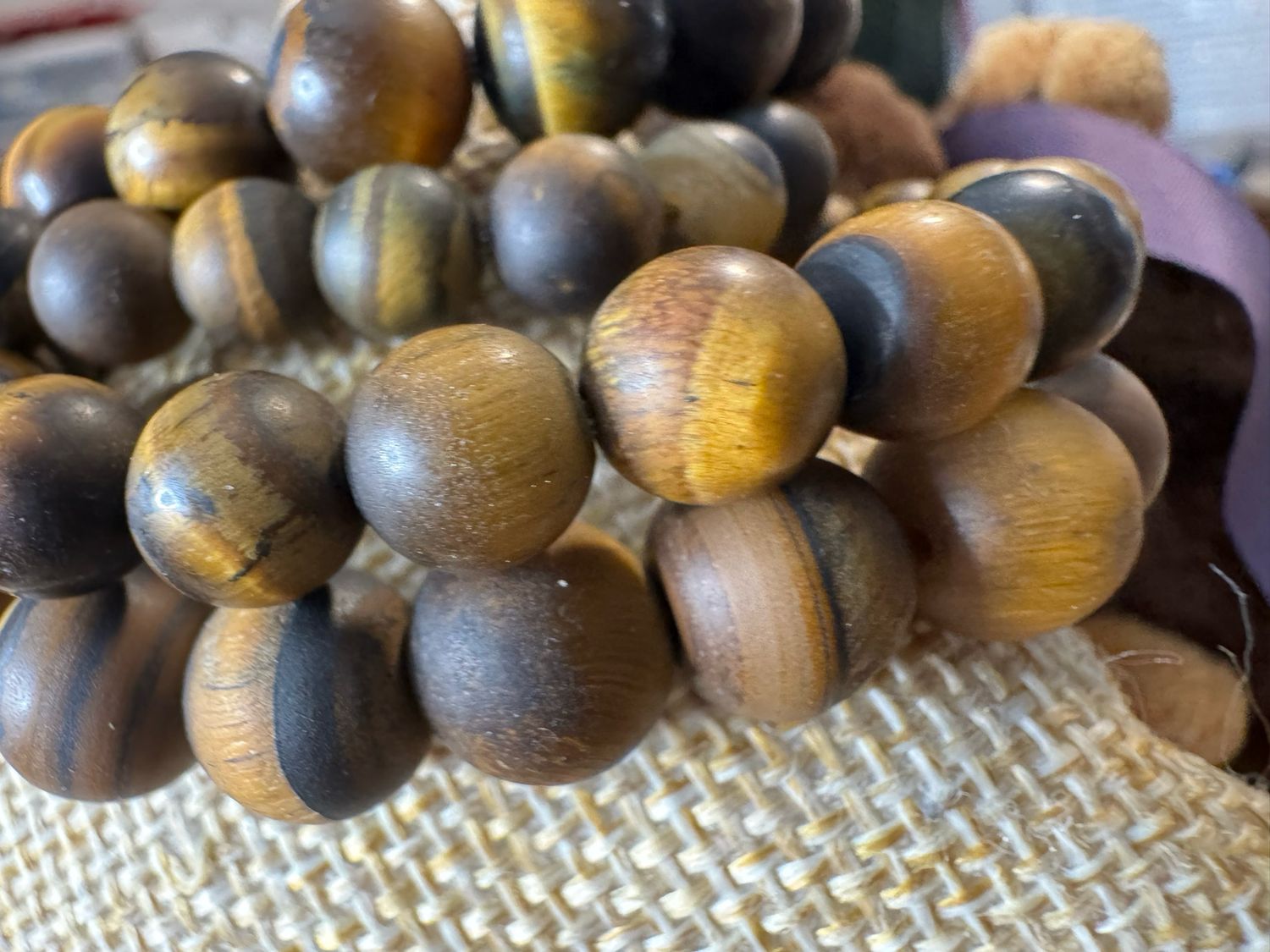 Tiger’s Eye Matte Bead Bracelet – Grounding &amp; Protection