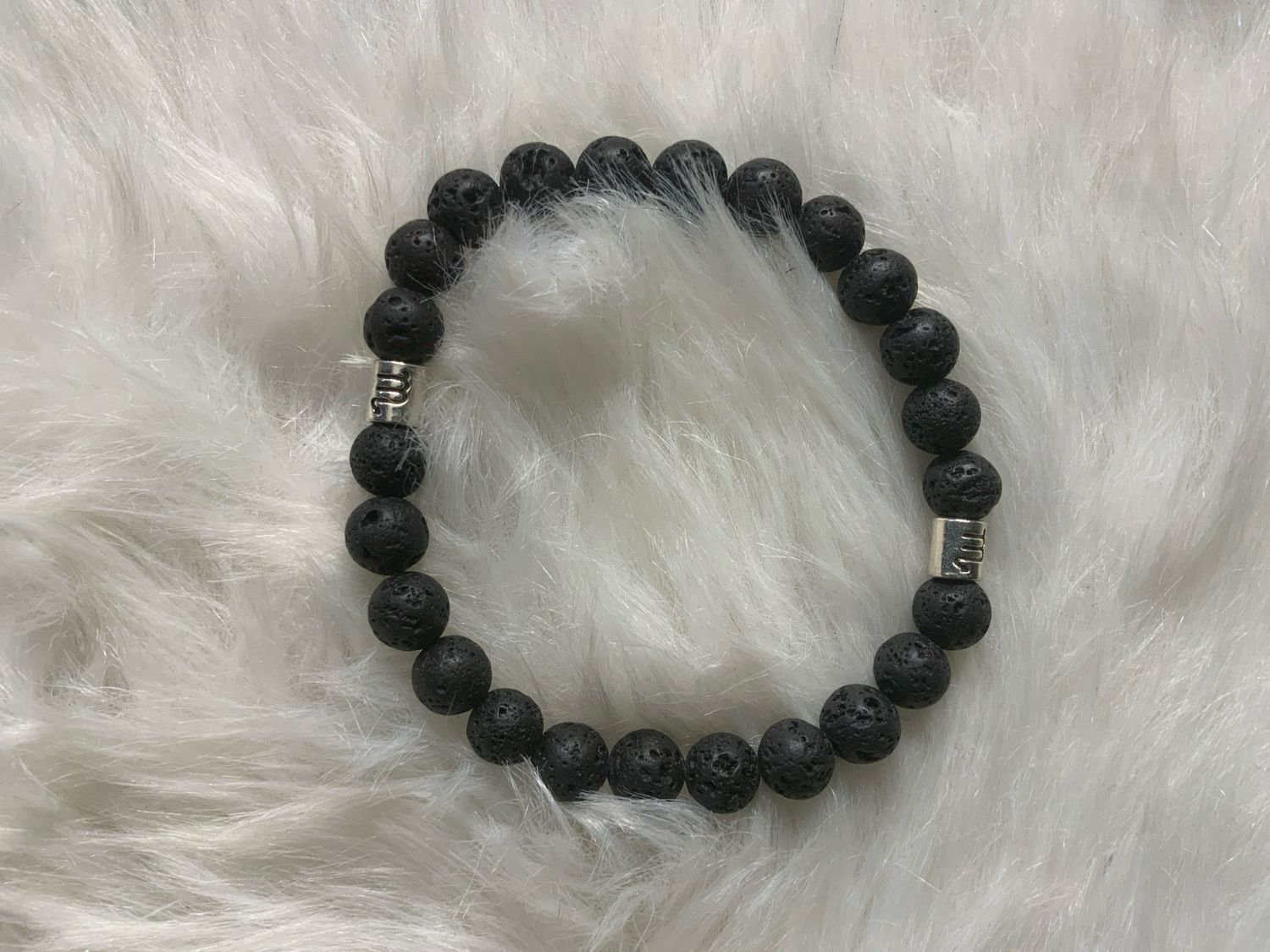 Lava Stone Aromatherapy Bracelets with Turquoise &amp; Crystal Accents