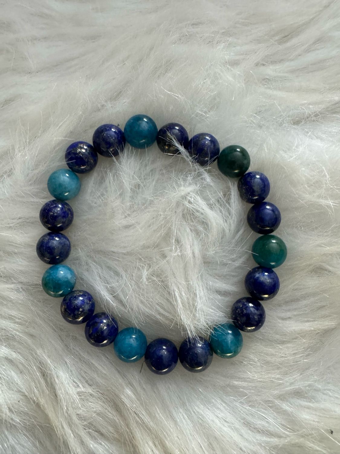 Lapis Lazuli &amp; Blue Apatite Bracelet – Truth, Clarity &amp; Confidence | Stretch Crystal Bracelet for Men &amp; Women