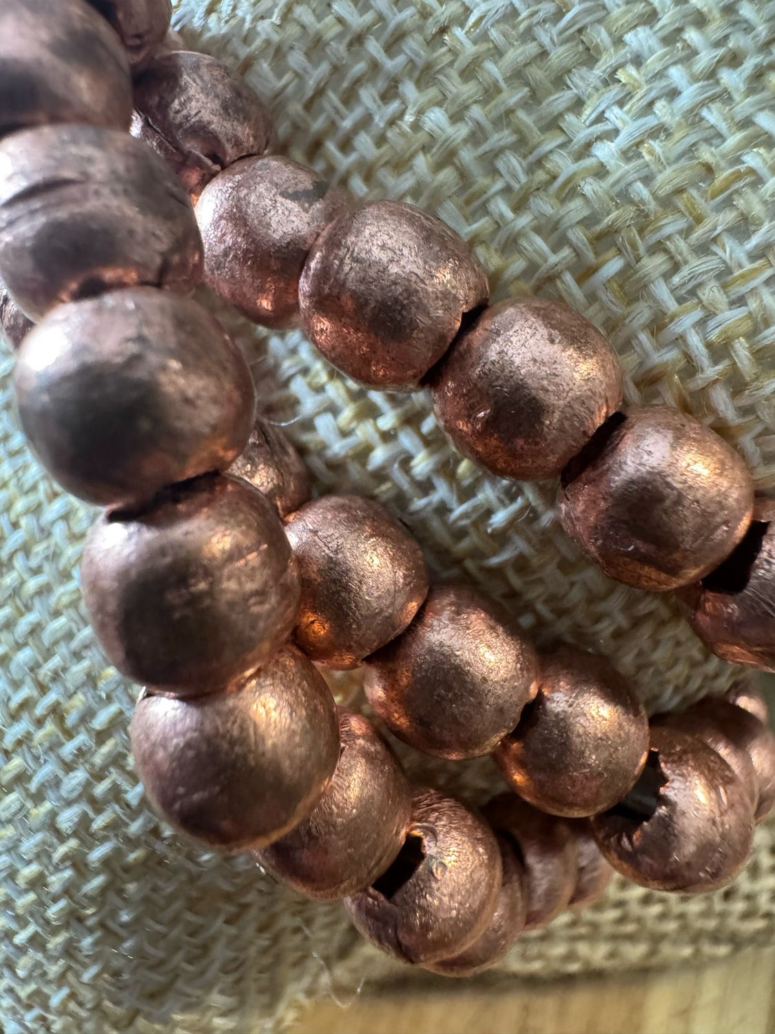 Handcrafted Chunky Copper Bead Bracelet