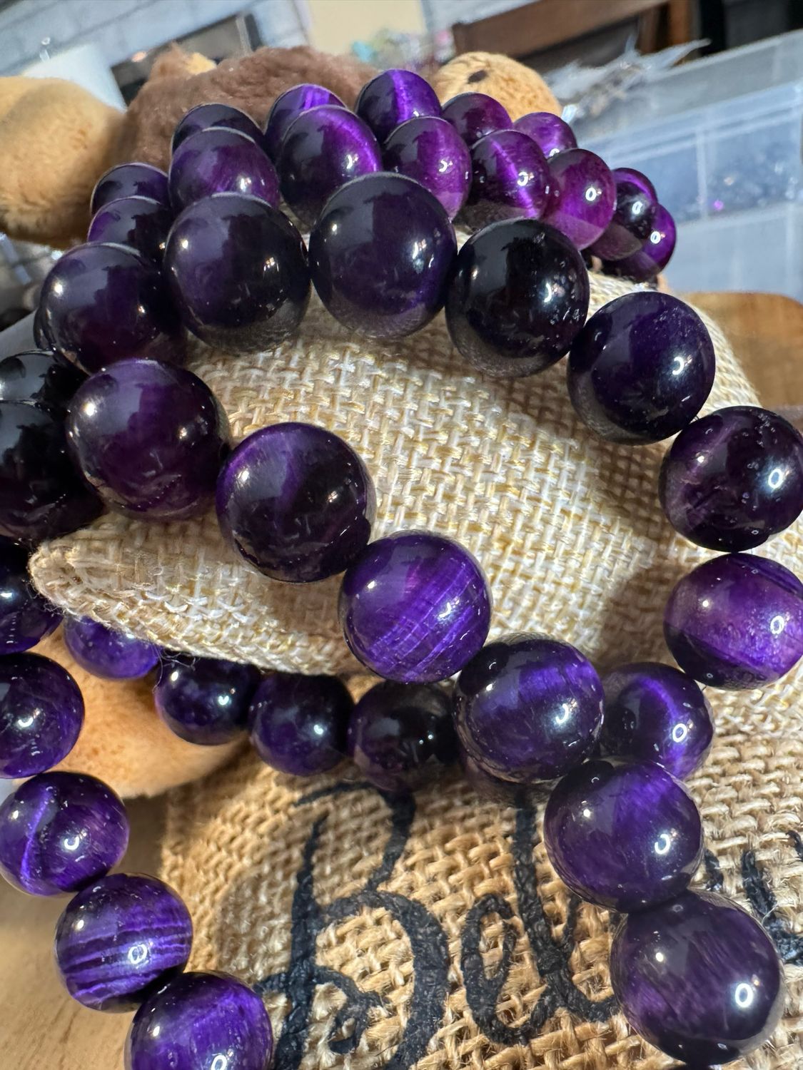 Royal Radiance – Purple Tiger Eye Bracelet