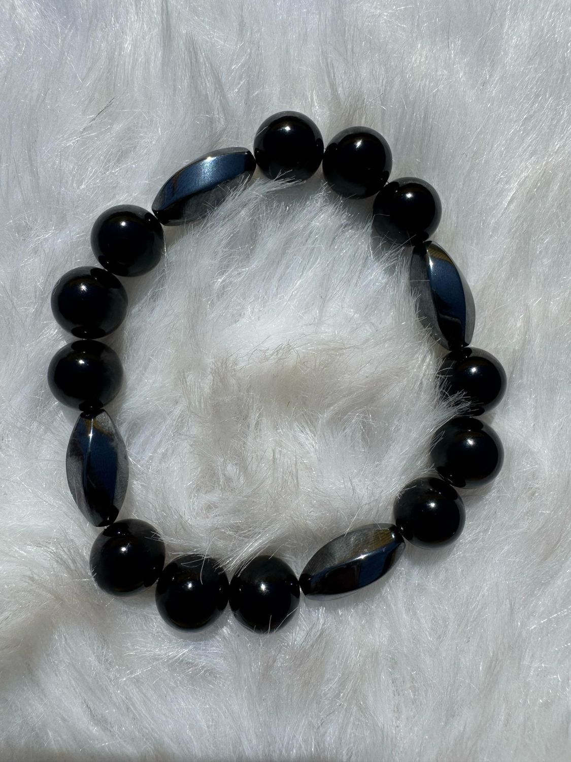 Hematite &amp; Black Obsidian Grounding Bracelet – Energy Shield by Felycia Designs