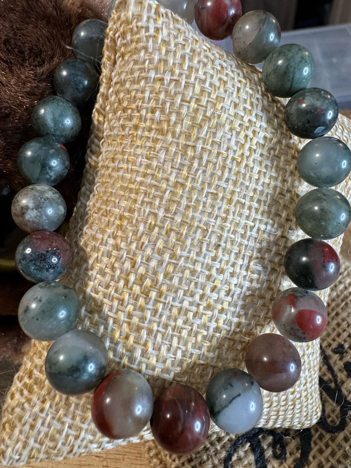 🩸 Bloodstone Grounding Bracelet – Courage, Strength &amp; Energy Cleanse