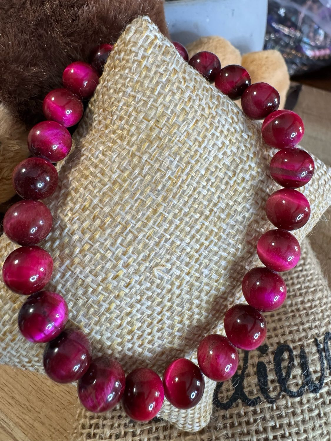 💗 Pink Tiger Eye Bracelet