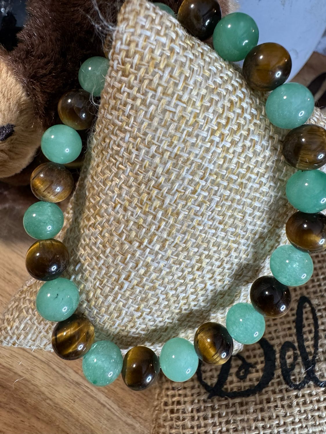 Money Bracelet – Green Aventurine &amp; Tiger Eye
