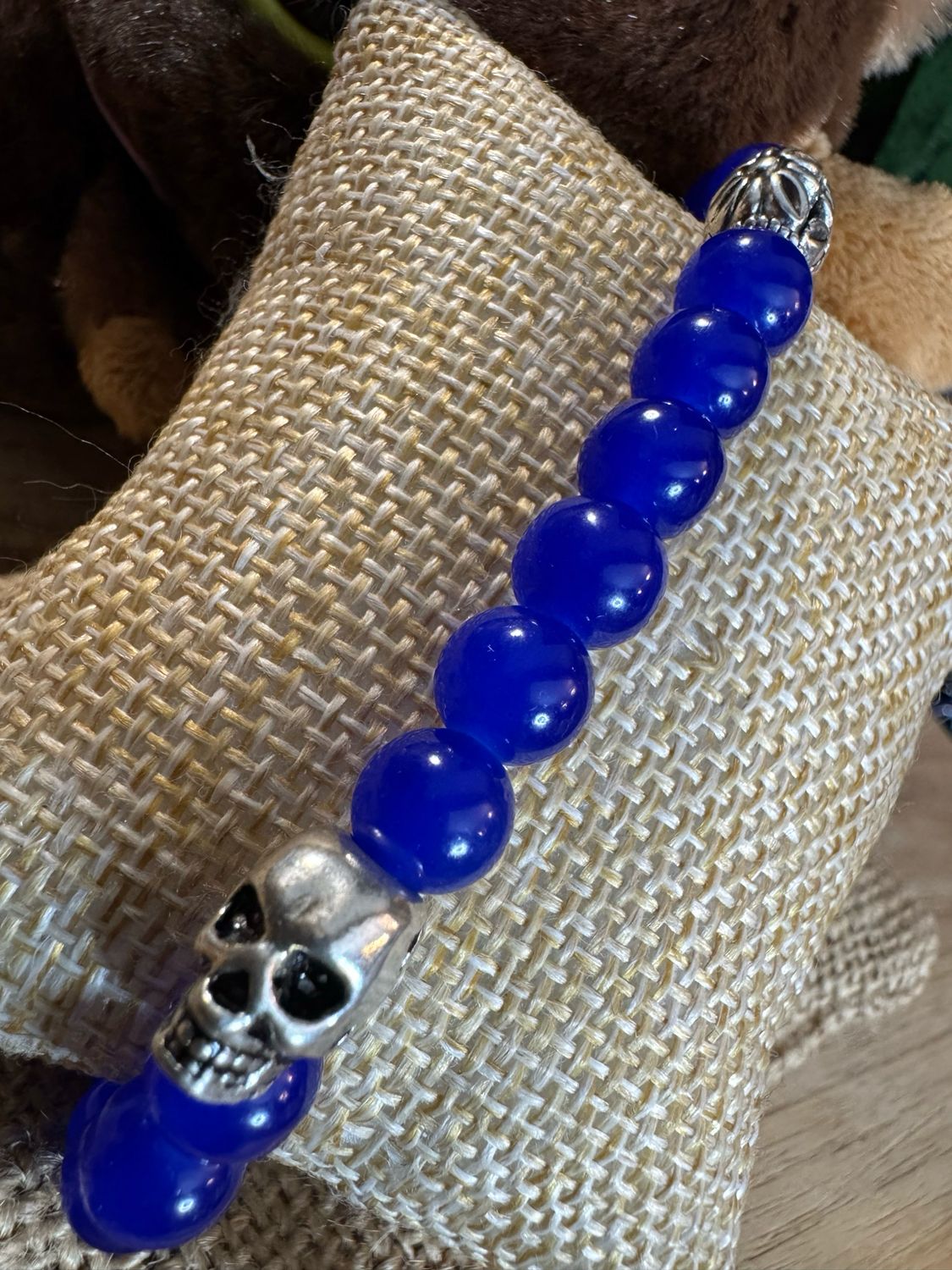 Royal Blue Skull Accent Bracelet