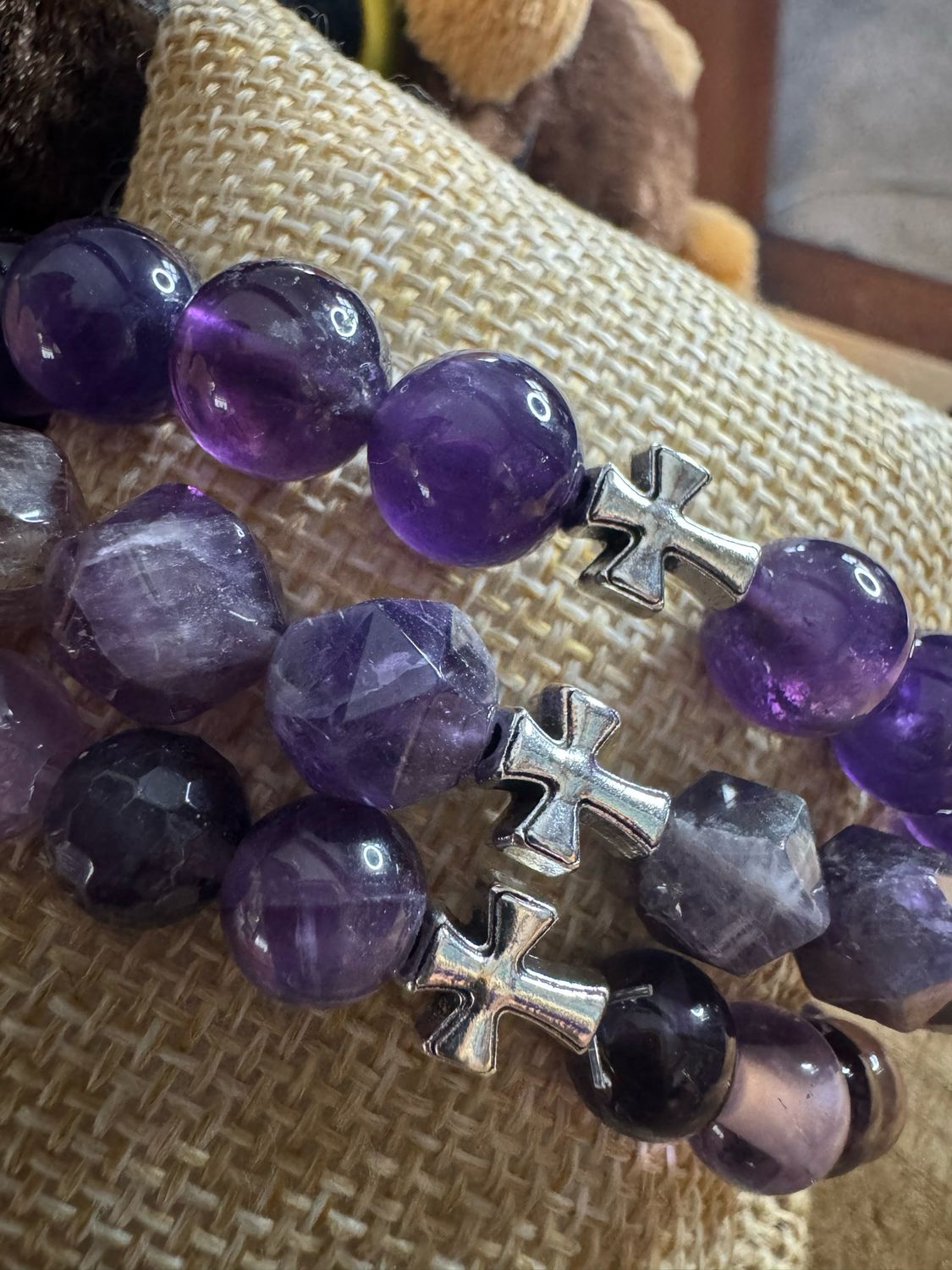 God Got Us — Divine Amethyst Cross Bracelet