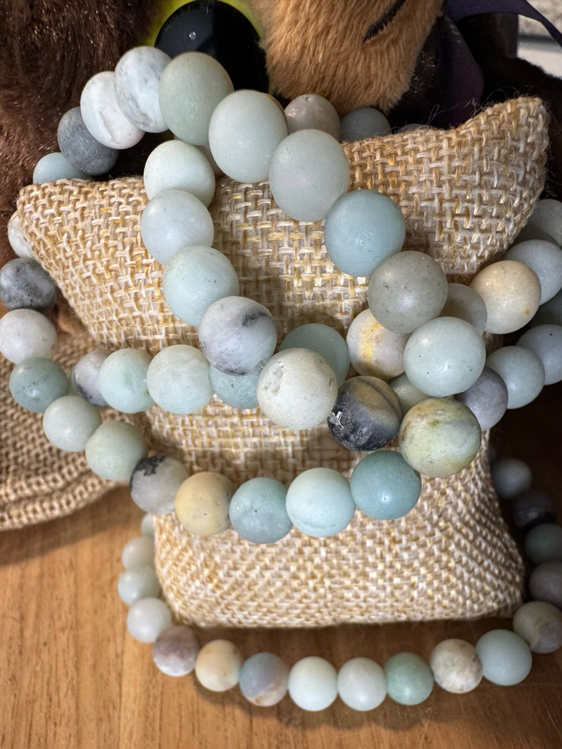 ✨ Amazonite Matte Energy Bracelet – Calm, Balance &amp; Truth
