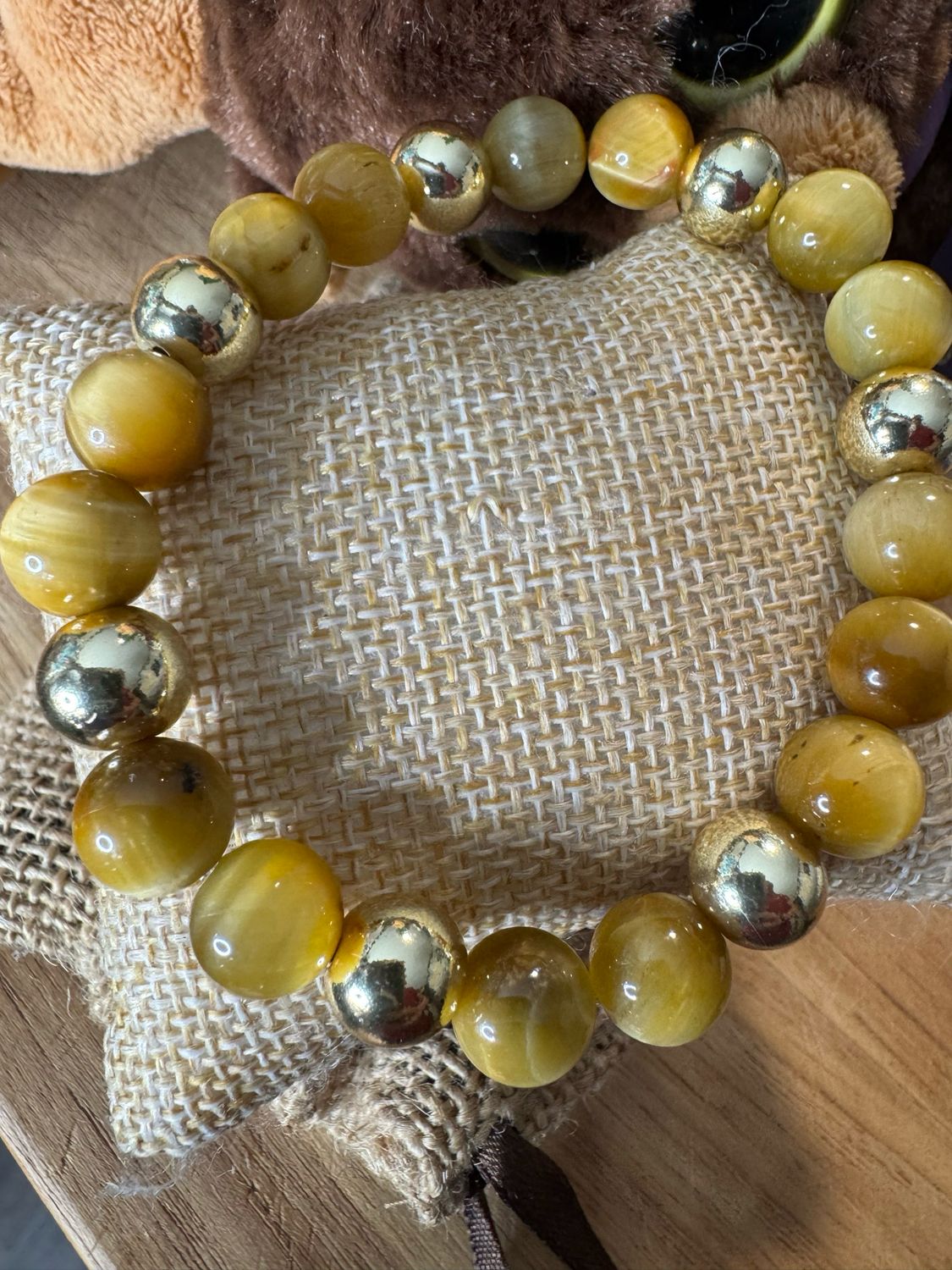 Golden Tiger Eye &amp; Gold Hematite Bracelet – Confidence, Grounding &amp; Protection