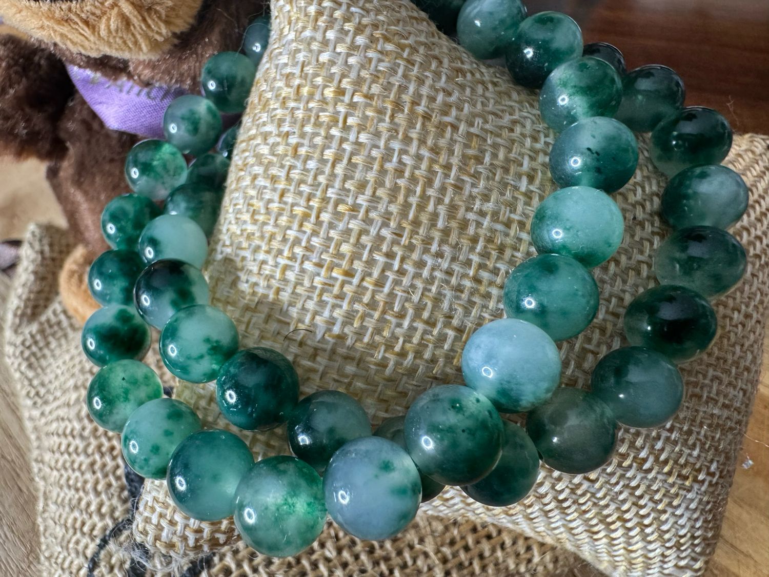 Water Grass Jade (Chalcedony) Bracelet – Calm, Growth &amp; Grounded Energy