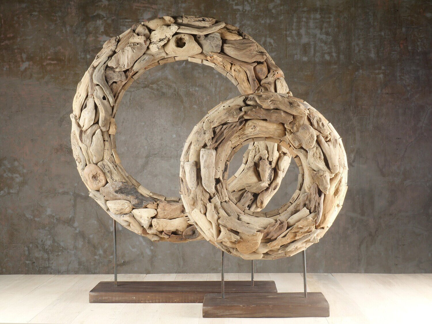 The Driftwood Donut - Driftwood Art Sculpture - Tabletop Driftwood Decor - Contemporary Driftwood Circle Sculpture