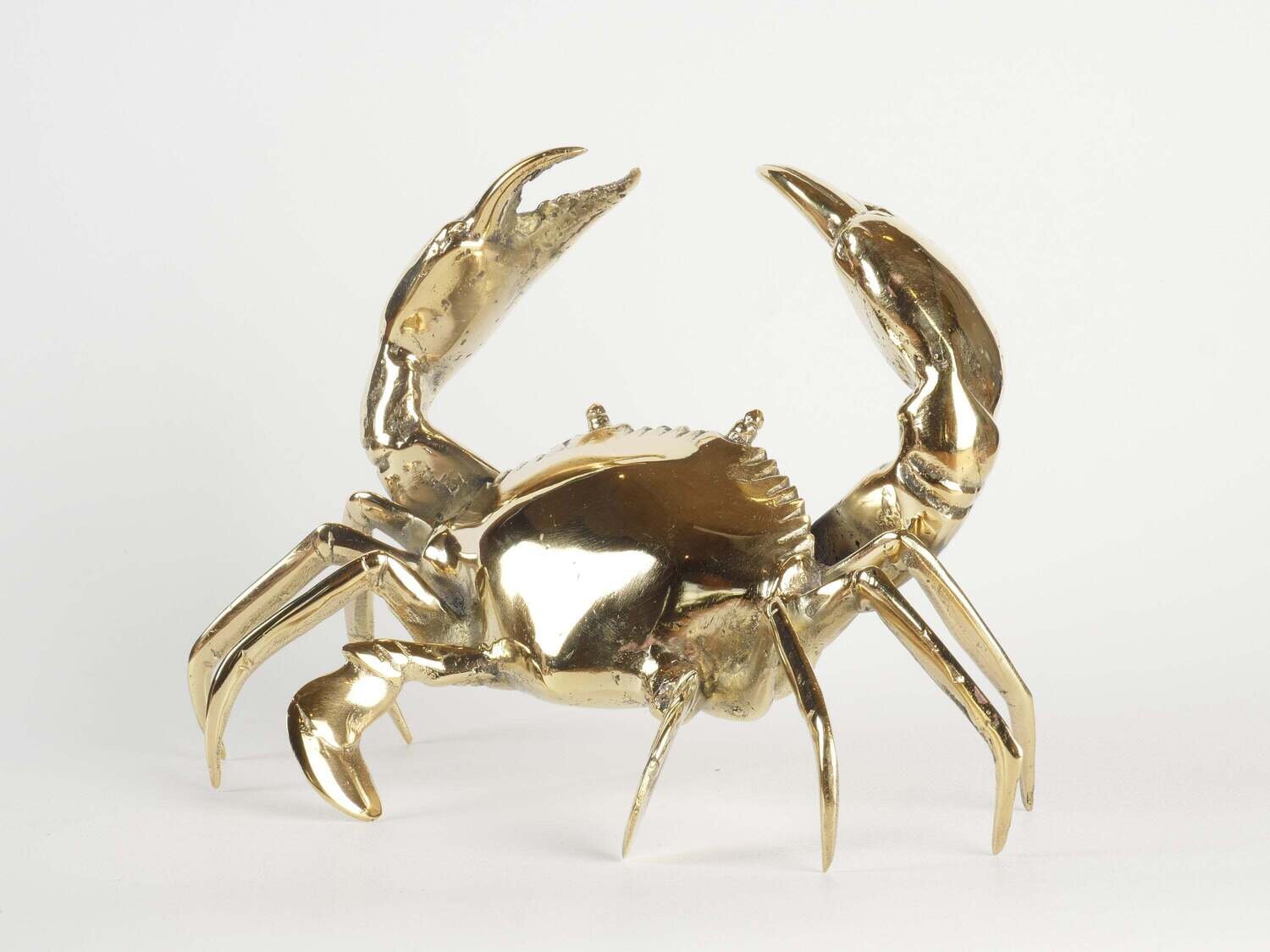 Mr Pinchy Crab - Brass Crab - Brass Crab Figure - Brass Crab Statue - Brass Crab Deco -  Boho Crab -