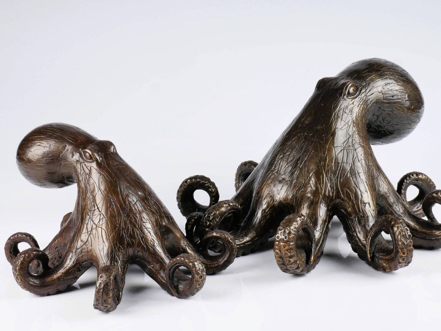 The Bronze Octopus - Solid Brass Octopus - Octopus Statue -