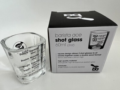 Barista Ace Espresso Shot Glass - 60ml Square