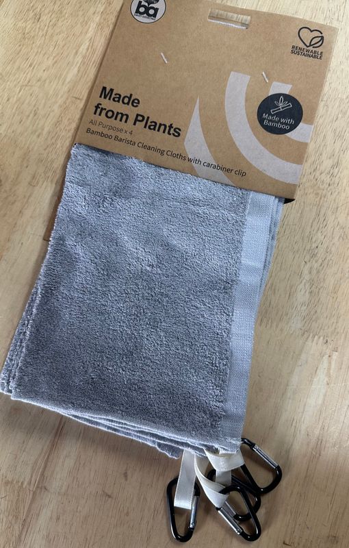 Barista Ace Barista Cleaning Cloths with Carabiner Clip 4pk GREY