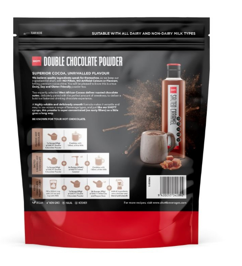 Shott Double Chocolate Powder 1.5kg (Dairy Free, Soy & Gluten Free)
