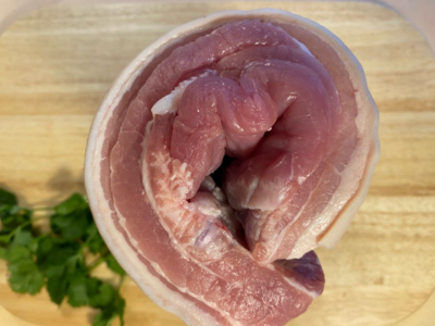 Pork Belly – 7 Day dry aged rolled belly of pork