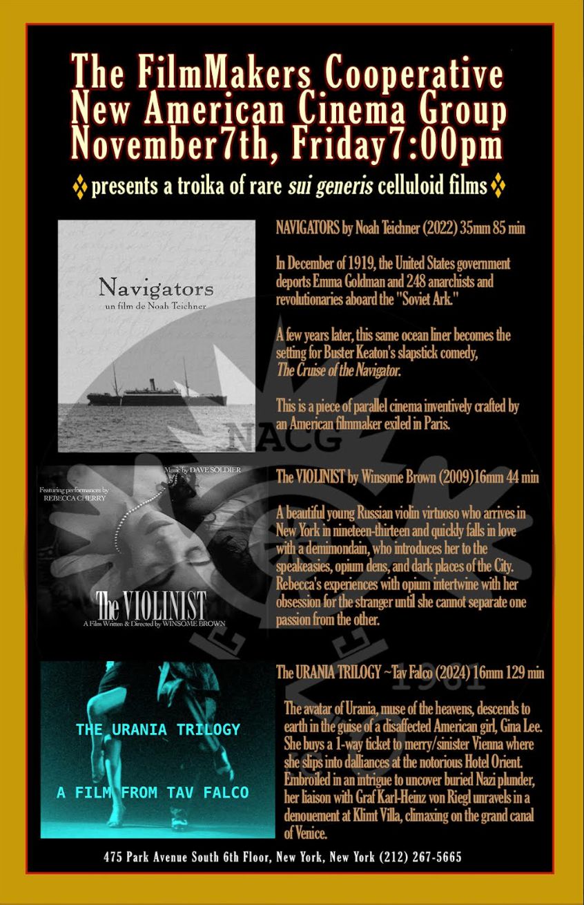 Tav Falco Presents A Troika of Sui Generis Films at The Film-Makers&#39; Cooperative
