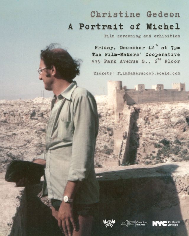 Christine Gedeon's A PORTRAIT OF MICHEL: Film screening and exhibition