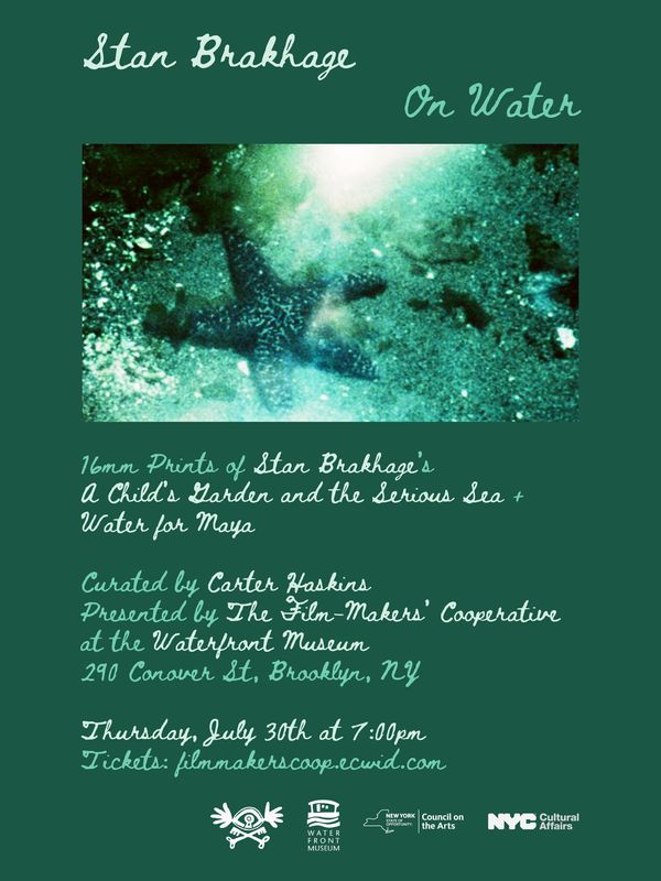 The Film-Makers' Cooperative x Waterfront Museum: Stan Brakhage On Water