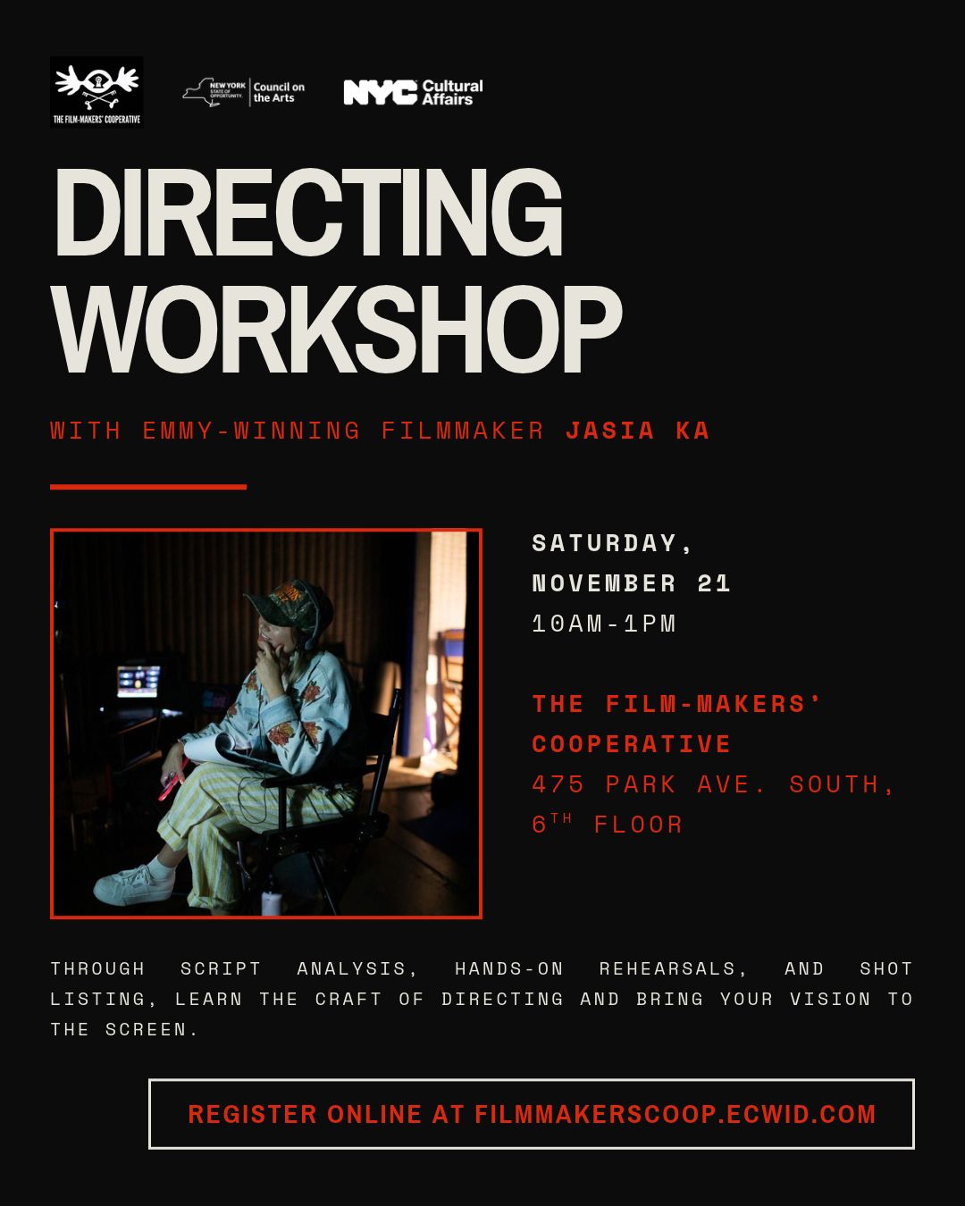 Directing Workshop with Emmy-winning filmmaker Jasia Ka
