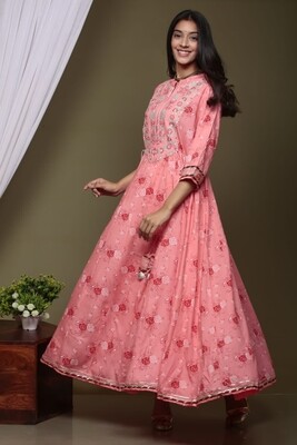 PINK LONG FLAYER GOWN