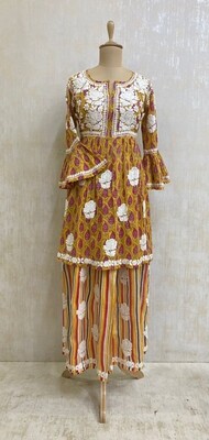 MULMUL KURTI AND SAHARA SET