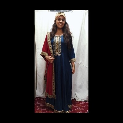 BLUE RED DRESS
