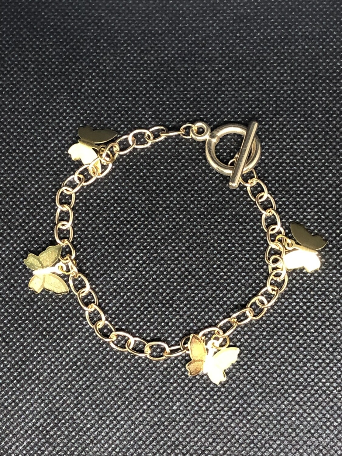 Gold Butterfly Charm Bracelet