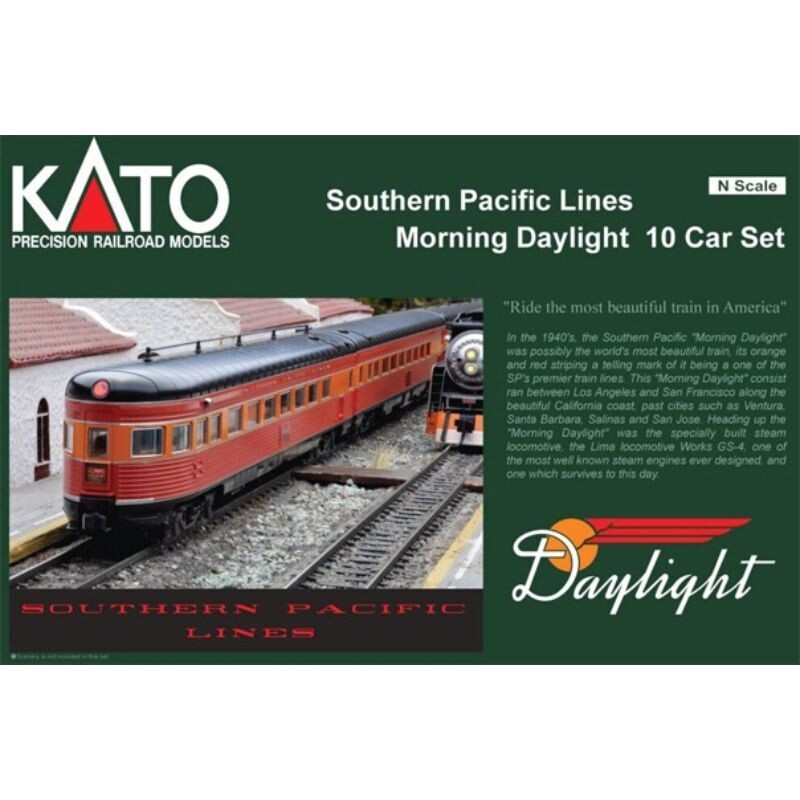 KAT 106-063 N  SOUTHERN PACIFIC LINES MORNING DAYLIGHT 10 CAR SET