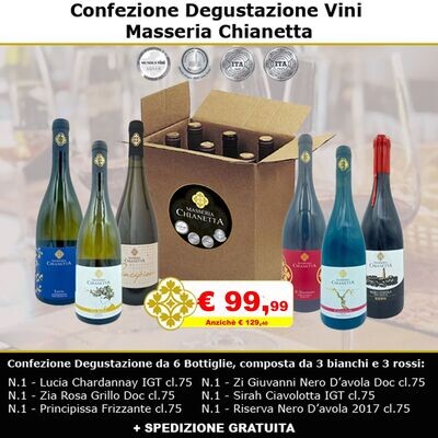 Set Degustazione Vini da 6 Bottiglie Cl.75