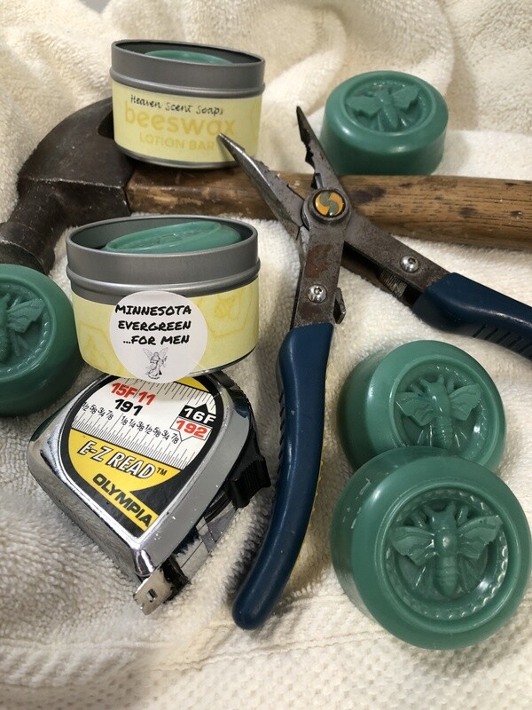MINNESOTA EVERGREEN 
...THE HONEYBEE LOTION BAR FOR GUYS