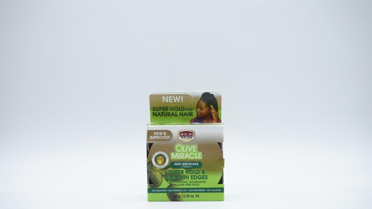 AFRICAN PRIDE OLIVE MIRACLE SUPER HOLD & SMOOTH EDGES 64G