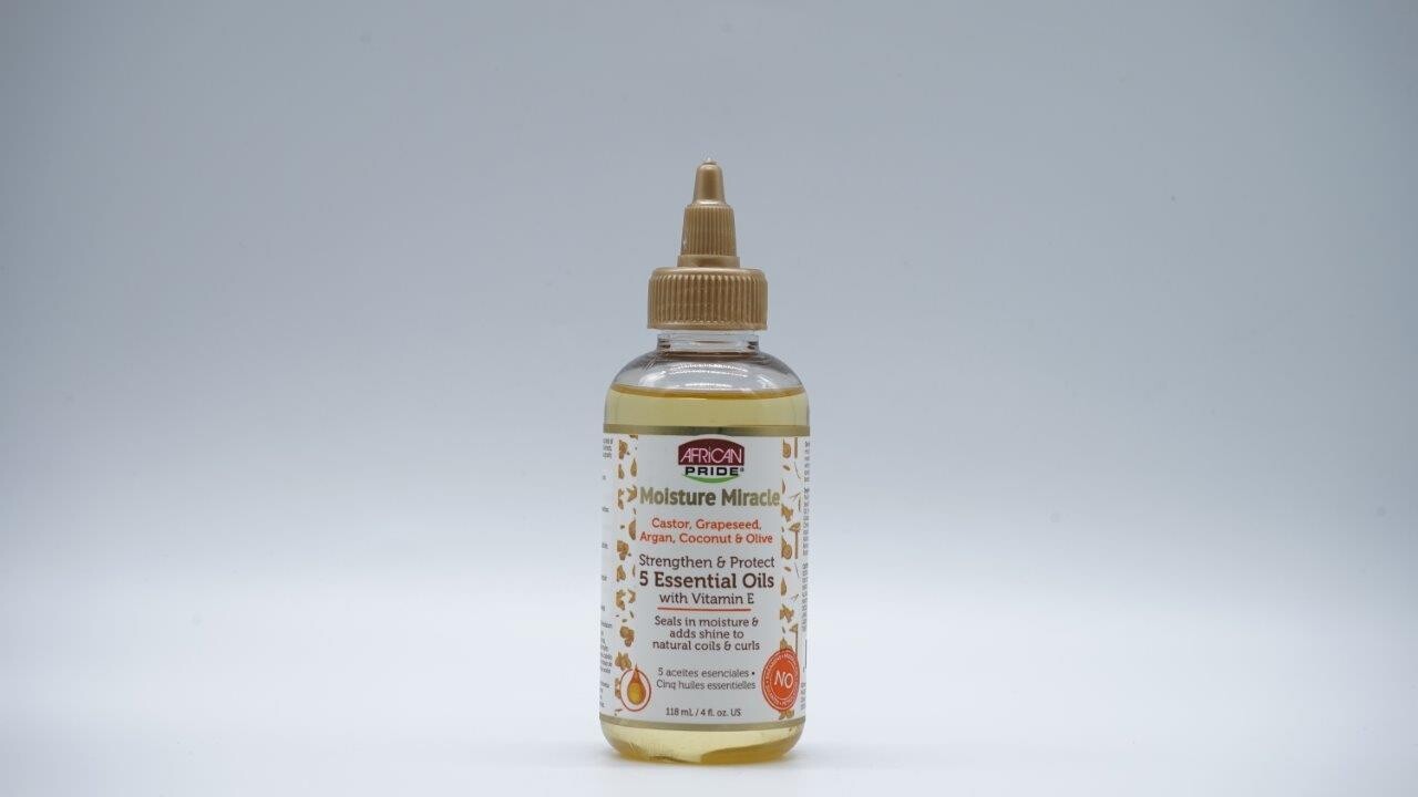 AFRICAN PRIDE MOISTURE MIRACLE 5 ESSENTIAL OILS WITH VITAMIN-E 118ML