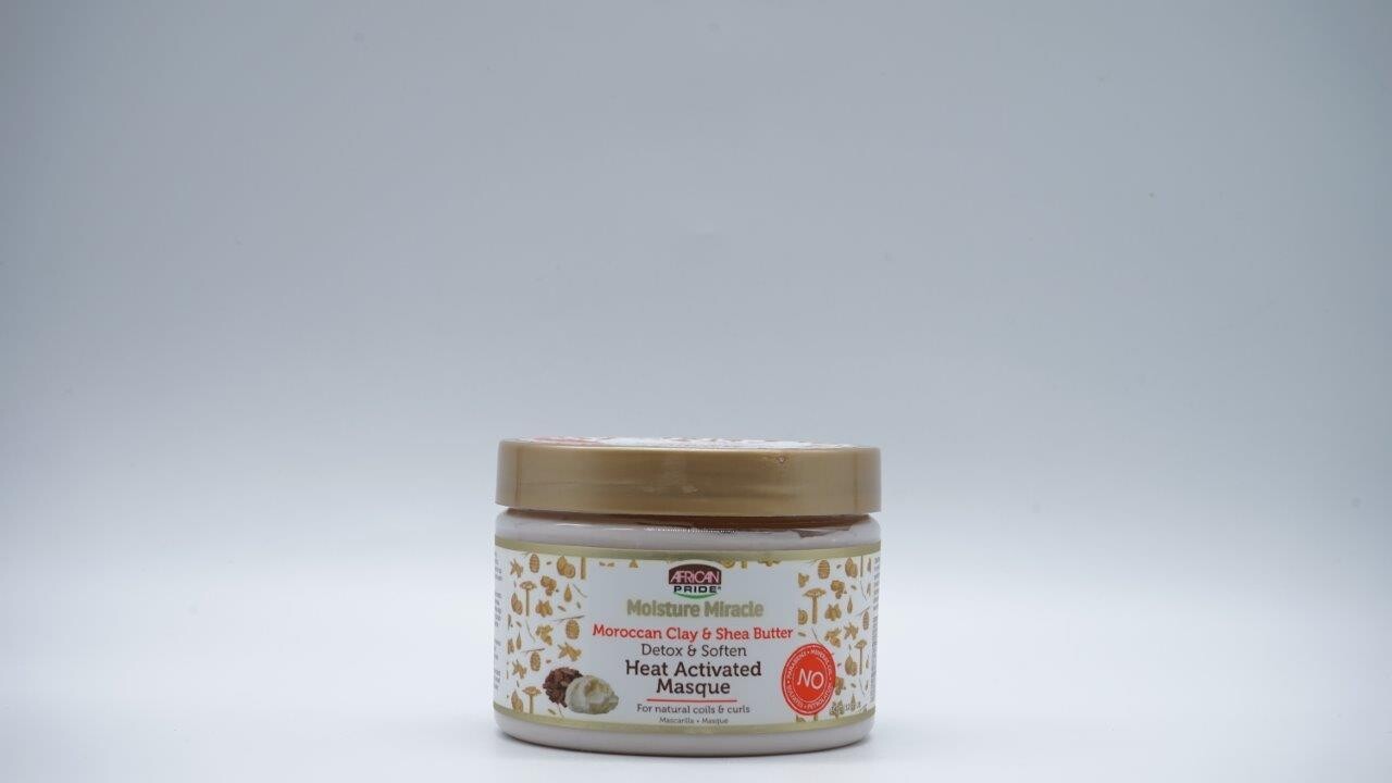 AFRICAN PRIDE MOISTURE MIRACLE DETOX & SOFTEN HEAT ACTIVATED MASQUE 340G