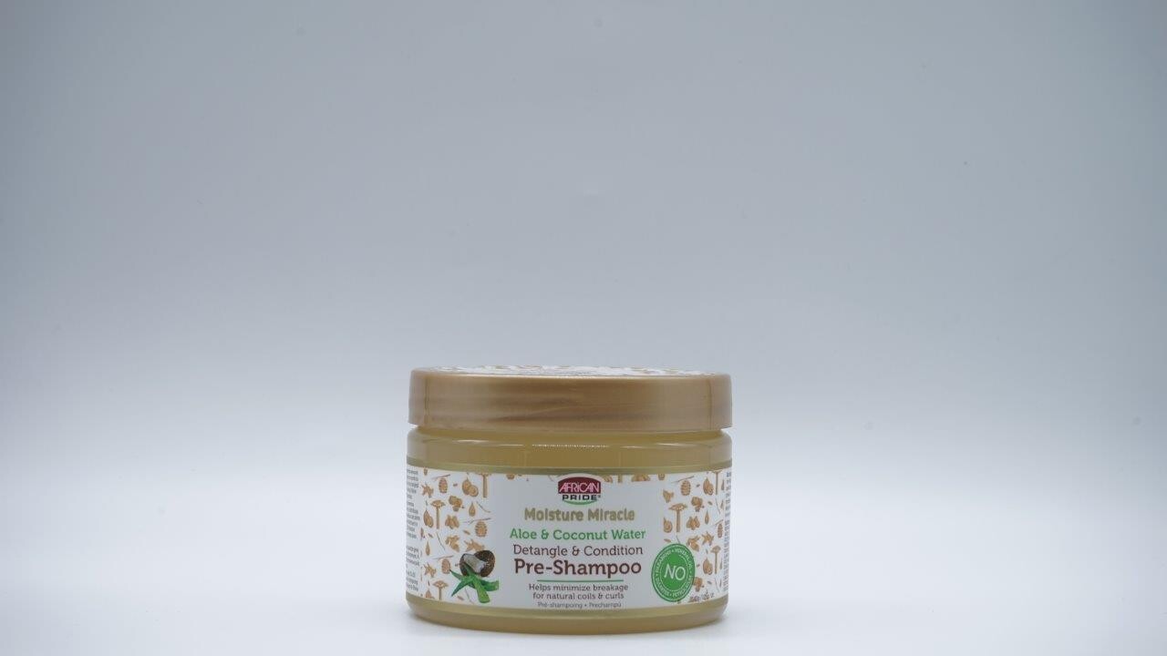 AFRICAN PRIDE MOISTURE MIRACLE DETANGLE & CONDITION PRE-SHAMPOO 340G