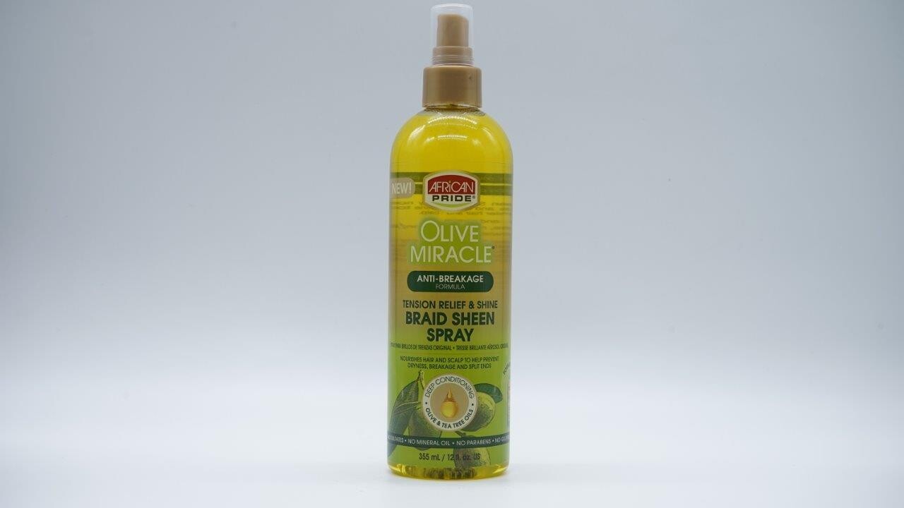 AFRICAN PRIDE OLIVE MIRACLE ANTI-BREAKAGE BRAID SHEEN SPRAY 355ML
