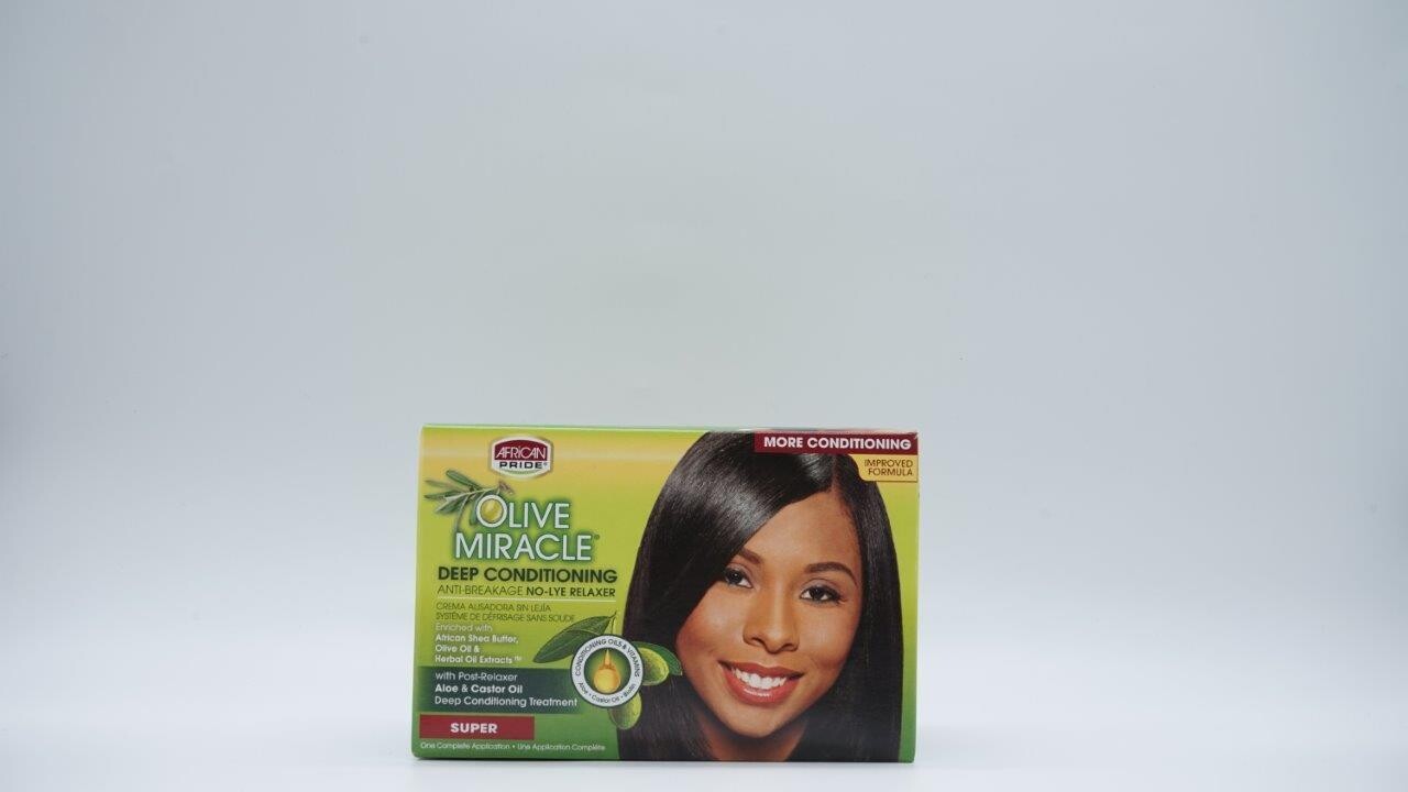 AFRICAN PRIDE OLIVE MIRACLE NO-LYE RELAXER KIT SUPER