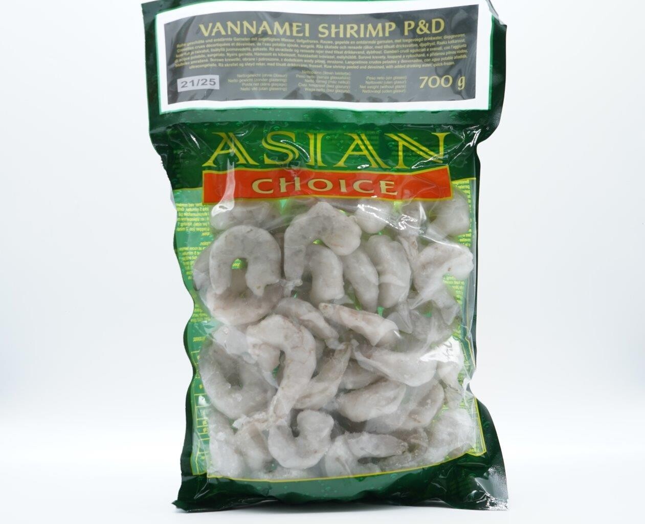 ASIAN CHOICE VANNAMEI SHRIMPS/RÄKOR UTAN SKAL 700G