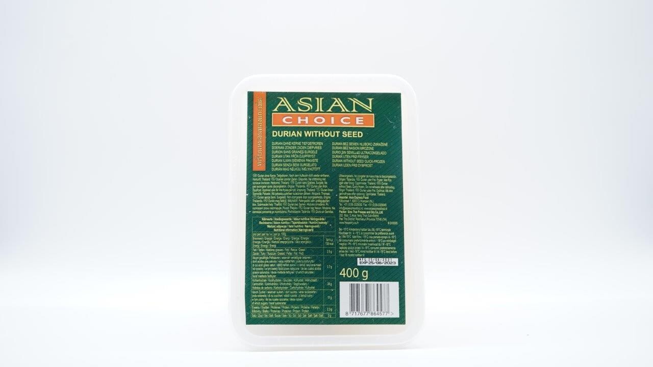 ASIAN CHOICE DURIAN WITHOUT SEED 400G