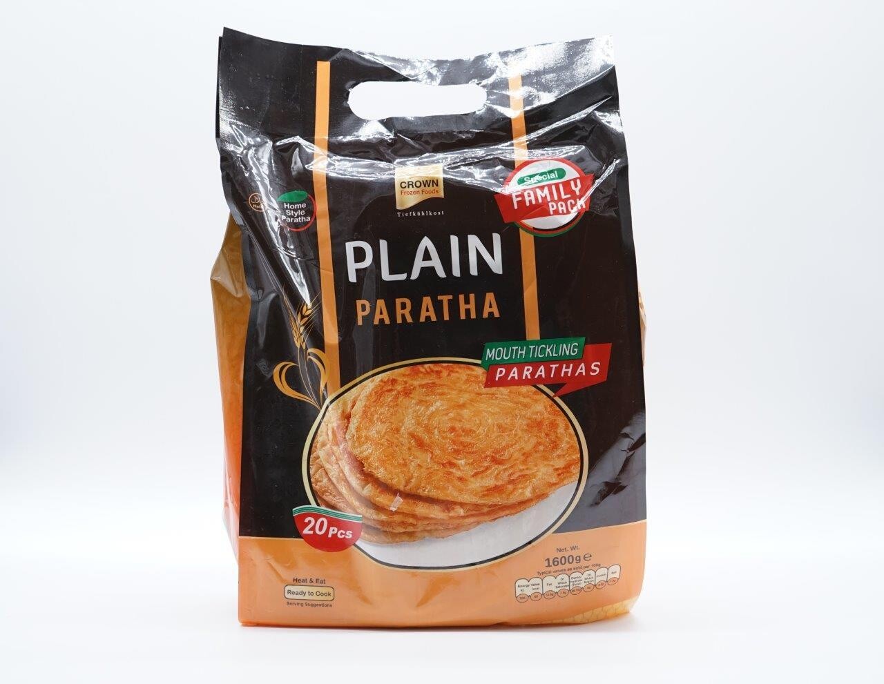 CROWN PLAIN PARATHA FAMILY PACK 20PCS