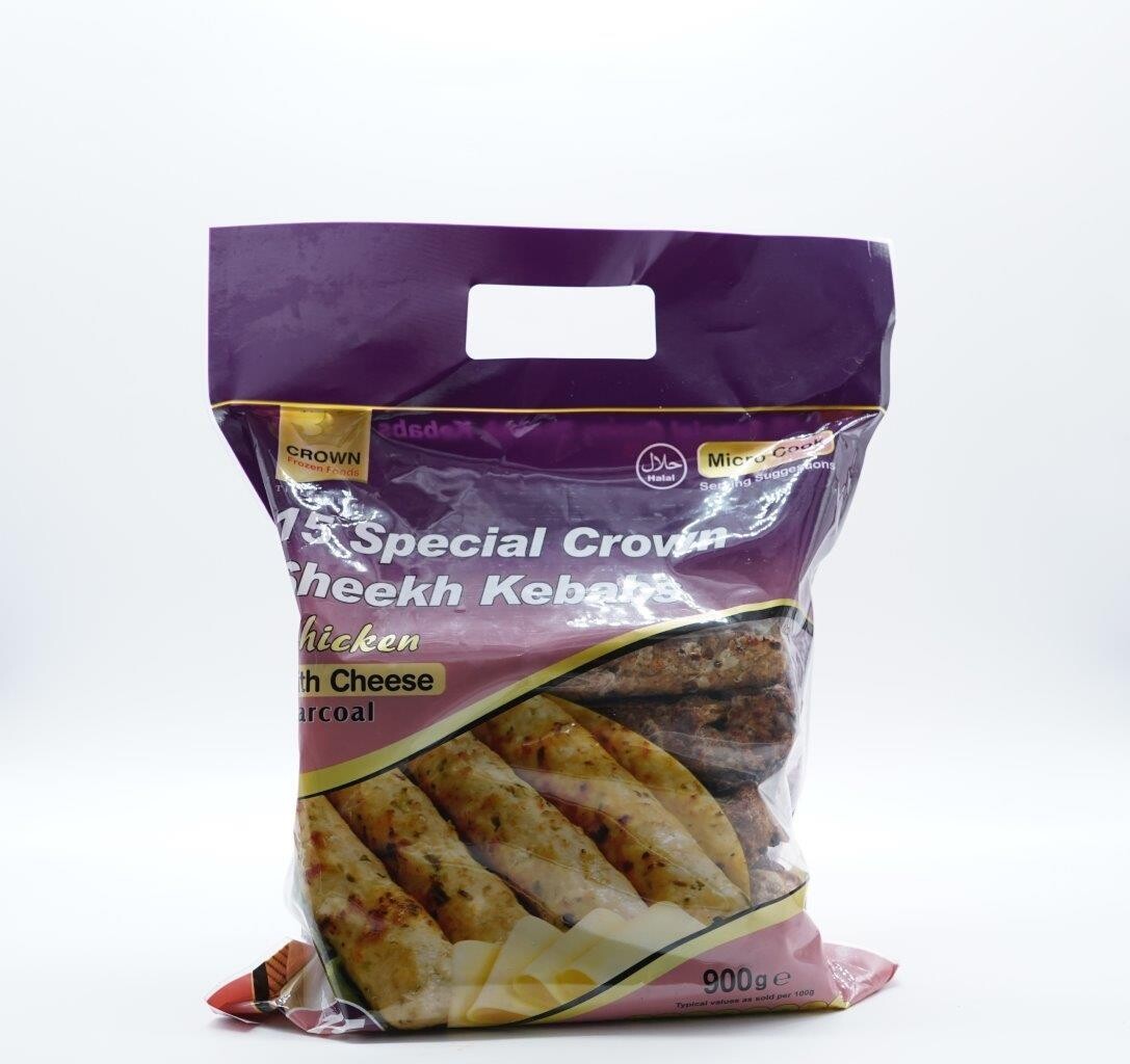 CROWN SPECIAL CHICKEN SEEKH KEBABS 15PCS
