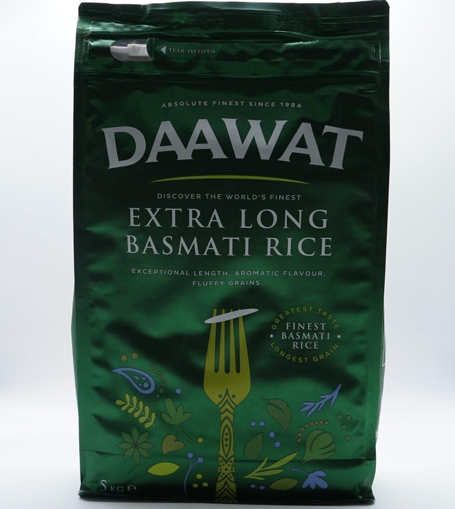 DAWAAT EXTRA LONG BASMATI RICE 5KG (GREEN)