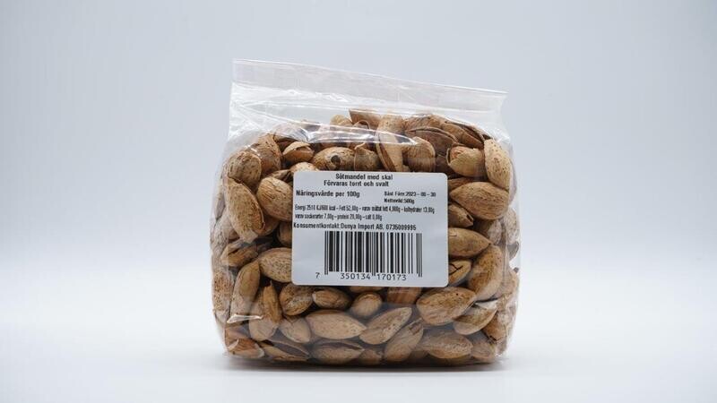 DUNYA AFGHANSKA SÖTMANDAL MED SKAL 500G