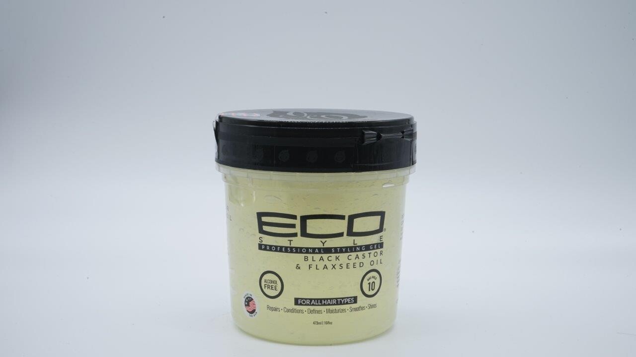 ECO STYLE BLACK CASTOR & FLAXSEED OIL GEL 473ML